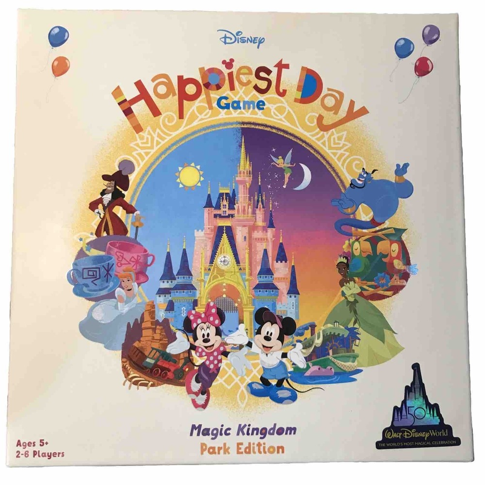 Disney Happiest Day Magic Kingdom Park Edition Board Game Ages 5+ COMPLETE